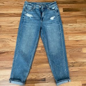 American eagle mom straight jean, stretch size 8